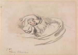 De zoon van de kunstenaar, Henry, slapend door James Ward
