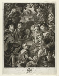 Portret van Jacques Jordaens met zijn ouders, broers en zussen