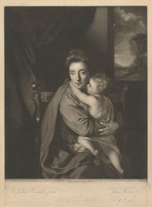 Caroline Curzon (geboren Colyear), Lady Scarsdale, en Haar Zoon, Eerwaarde John Curzon door James Watson