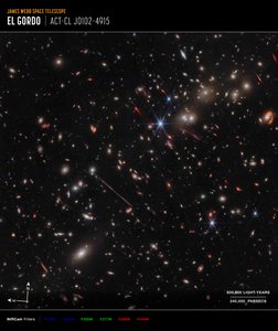 El Gordo (NIRCam Kompasbeeld) door James Webb Space Telescope (NASA)