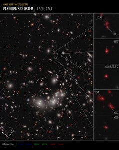 Galaxie Protocluster (NIRCam Kompasbeeld) door James Webb Space Telescope (NASA)