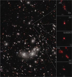 Galaxie Protocluster (NIRCam Beeld) door James Webb Space Telescope (NASA)