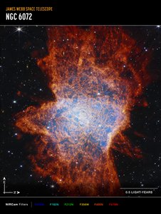 NGC 6072 (NIRCam Compass-opname) door James Webb Space Telescope (NASA)