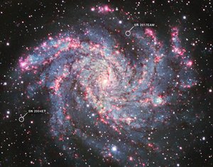 NGC 6946 (Kitt Peak Nationaal Observatorium) door James Webb Space Telescope (NASA)
