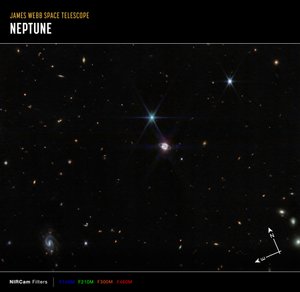 Neptunus Groothoek door James Webb Space Telescope (NASA)