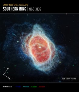 Zuidelijke Ringnevel door James Webb Space Telescope (NASA)