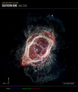 Spaken van de Zuidelijke Ringnevel door James Webb Space Telescope (NASA)