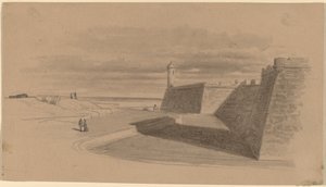 Gracht bij Fort Marion, Florida door James Wells Champney