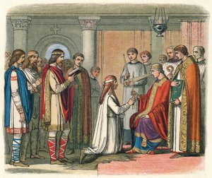 Doop van koning Guthorm, 878, 1864 door James William Edmund Doyle