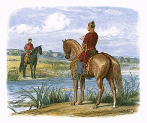 Hendrik en Stefanus overleggen aan de Theems door James William Edmund Doyle