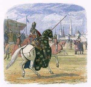 Koning Richard II stopt het duel tussen Hereford en Norfolk door James William Edmund Doyle