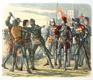 Moord op Prins Edward na zijn gevangenneming door Koning Edward IV, 1471, 1864 door James William Edmund Doyle