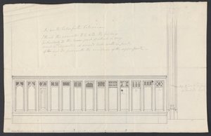 Cobham Hall, Kent: Ontwerp voor panelen van een bank