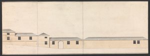 Cobham Hall, Kent: Elevatie van stallen door James Wyatt