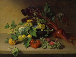 Stilleven met groenten door James the Elder Peale