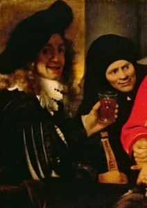 Muzikant en koppelaarster (detail)