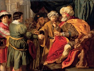 Jozef die de Dromen van de Farao Uitlegt door Jan (circle of) Tengnagel