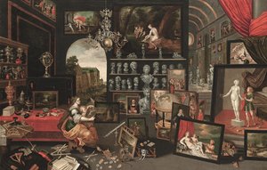 Allegorie van het zicht (olieverf op doek) door Jan (follower of) Brueghel