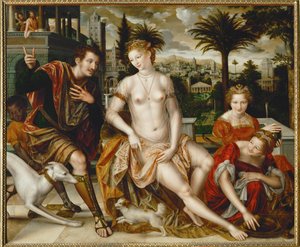 David en Bathseba ... door Jan (manner of) Massys