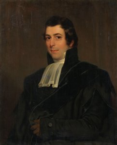 Gijsbertus Johannes Rooyens (1785-1846), hoogleraar theologie en kerkgeschiedenis aan de Universiteit van Amsterdam door Jan Adam Kruseman (signed by artist)