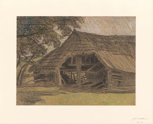 Vervallen schuur door Jan Adam Zandleven