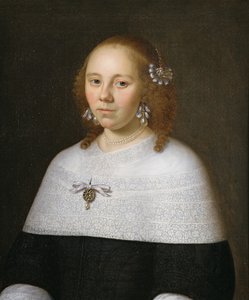 Portret van een jonge vrouw uit Hoorn, 1658
