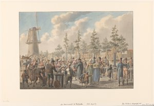 De vismarkt te Rotterdam, 1816