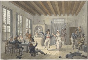 Vrolijk gezelschap in een herberg
