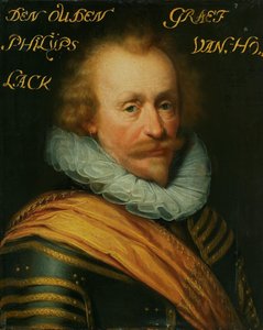 Portret van Philips, Graaf van Hohenlohe zu Langenburg door Jan Antonisz van Ravesteyn (workshop of)
