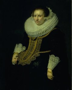 Portret van een dame door Jan Antonisz. van Ravesteyn