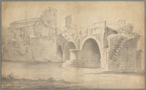 Uitzicht op de Ponte Rotto, Rome