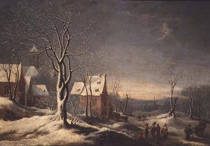Nederlands winterlandschap door Jan Beerstraten