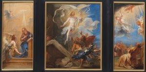 Het Snyders-drieluik. Om 1659 door Jan Boeckhorst