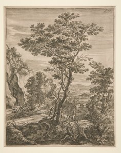 Landschap met een grote boom door Jan Both