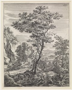 Landschap met een grote boom door Jan Both