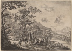 Uitzicht op de Tiber in de Campagna door Jan Both