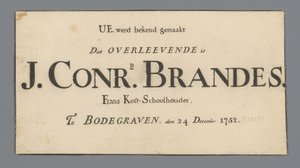 Bescheiden van Jan Brandes door Jan Brandes