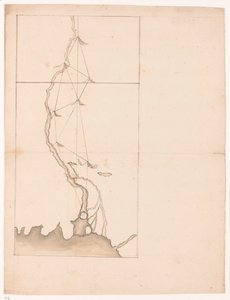 Driehoeksmeting langs een rivier door Jan Brandes