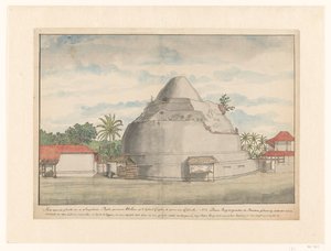 Kalyani stupa op Ceylon door Jan Brandes