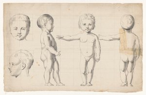 Naaktstudies van een jongetje