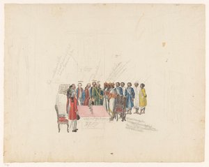 Ontvangst van de gezanten van de koning van Kandy, 1785