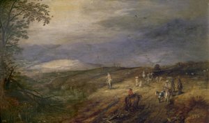 Bosweg door Jan Brueghel the Elder
