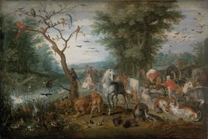 Paradijselandschap met dieren