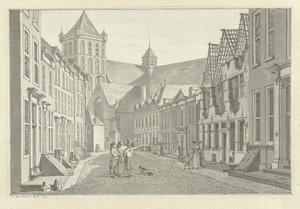 Ruïne van het huis van Lucas van Steveninck te Middelburg, 1787 door Jan Bulthuis (signed by artist)