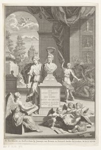 Buste van Hugo de Groot gelauwerd door Victoria