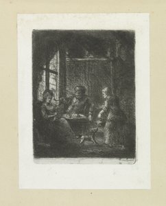 Woonkamer met paar