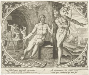 Phoebus brengt Vulcanus op de hoogte van het overspel Venus en Mars (serie)