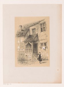 Façade van een woonhuis door Jan Diederikus Kruseman