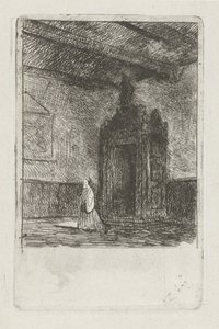 Interieur van een liturgisch gebouw door Jan Diederikus Kruseman