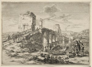 De Molle Brug over de Tiber door Jan Dirksz Both